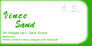 vince sand business card